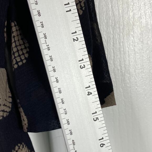 PADDY CAMPBELL Dress UK 14/US 10 Virgin Wool Geo Print Bow Ruched Lined - Picture 7 of 11